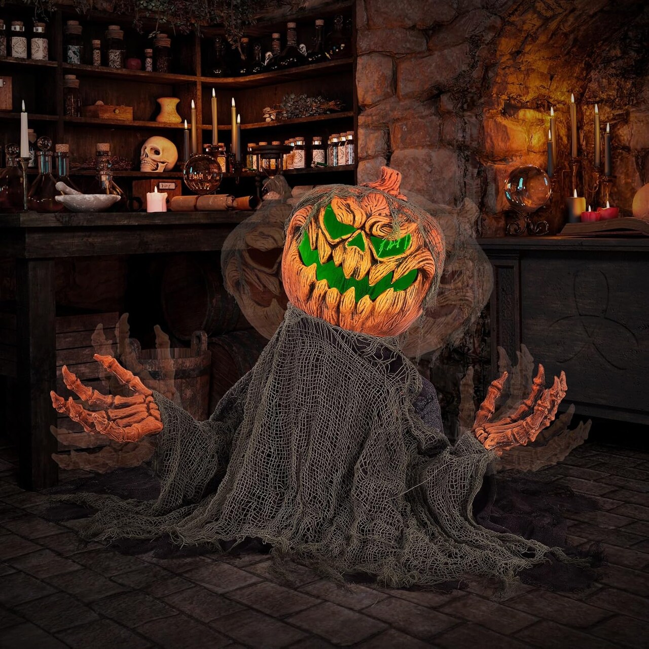 Halloween Animatronics Groundbreaker Pumpkin Decorations (PUMPKIN)